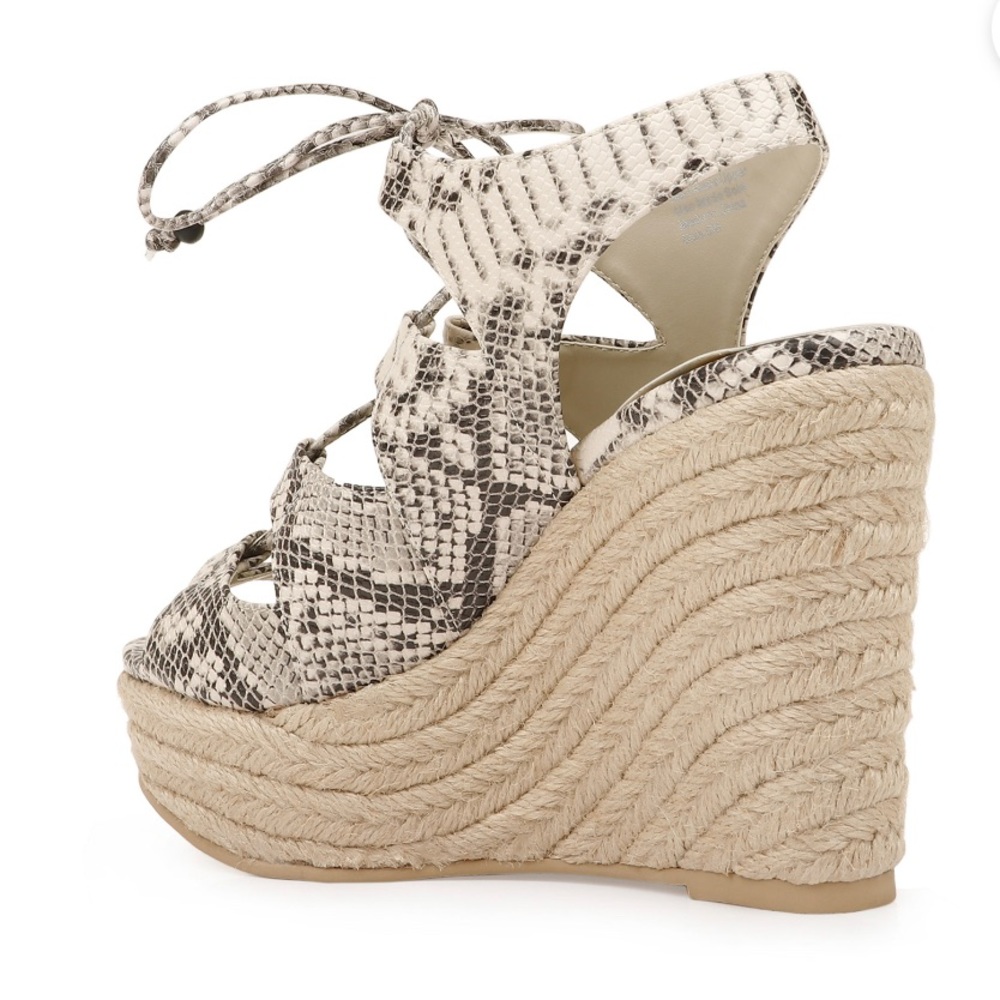 Rampage Snakeskin Wedge Heels Size: 10